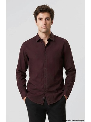Network Comfort Fit Burgundy Shirt
