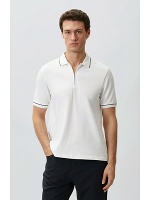 Network White Polo Pique T-Shirt