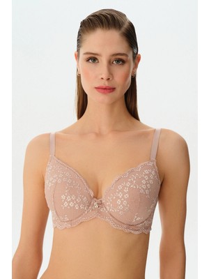 Suwen Brown Linda Lace Shaping Underwired Bra