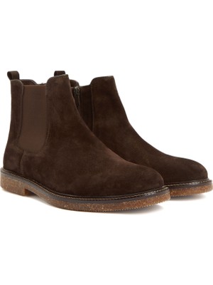 Divarese Dıvarese Brown Men's Chelsea Suede Leather Boots