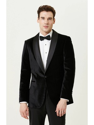 Network Black Velvet Tuxedo Jacket