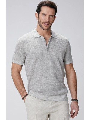 Network Limited Grey Linen Blend Sweater