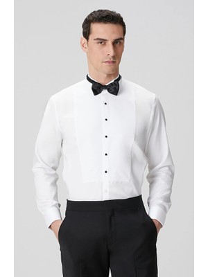 Network Non-Iron White Tuxedo Shirt