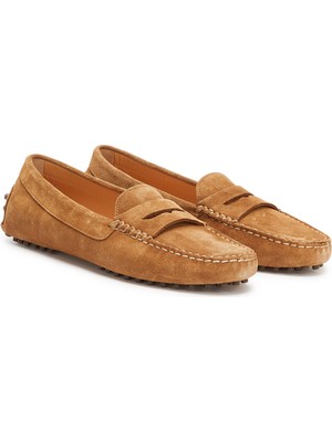 George Hogg Camel Women's Casual Comfort Suede Loafers