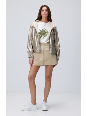 Network N-Tech Beige Mini Skirt