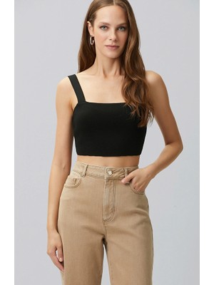 Network Black Knit Bustier