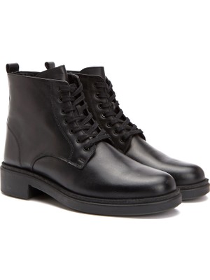 Divarese Dıvarese Black Stud Detail Men's Leather Boots