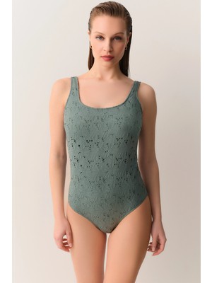 Suwen Olive Green Rita Swimsuit