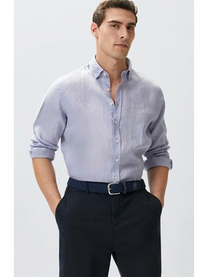 Network Lilac Comfort Linen Shirt