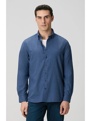 Network Indigo Flannel Cotton Shirt