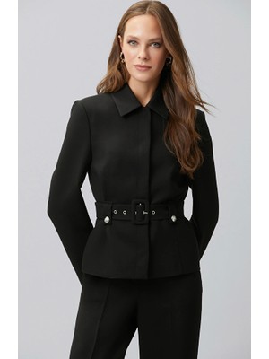 Network Black Belted Short Jacket