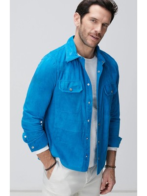 Network Parliament Blue Suede Jacket