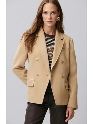Network Limited Beige Cashmere Blazer