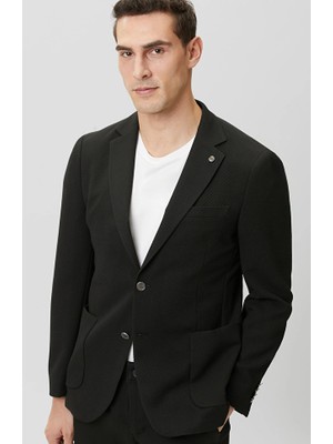 Network Black Diagonal Knit Jacket