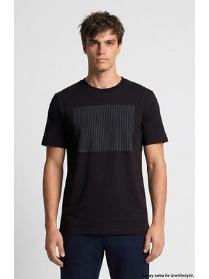 Network N-Tech Black Hologram Print T-Shirt