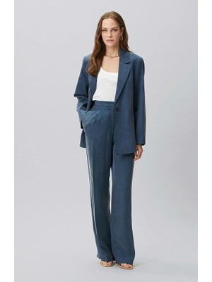 Network Indigo Pleated Palazzo Pants
