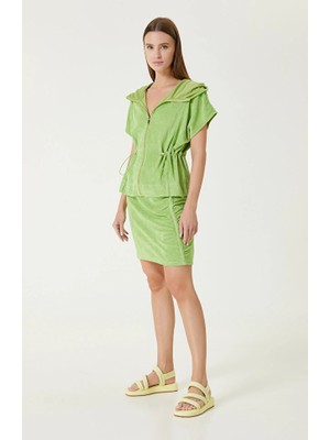 Network Green Mini Terry Cloth Skirt