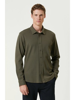 Network Khaki Mercerized Knit Shirt
