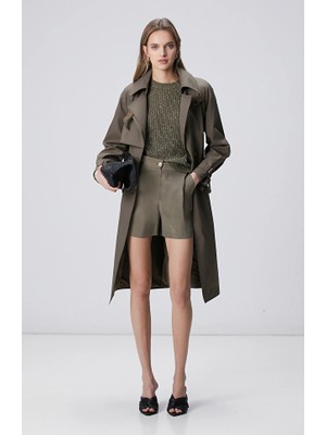 Network Khaki Cupro Shorts