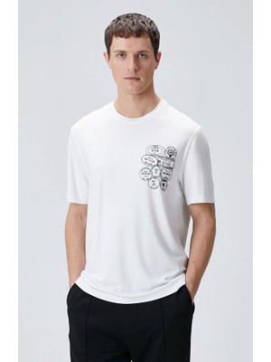 Network Traveller White Printed T-Shirt