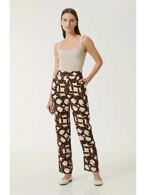 Network Beige Patterned Trousers