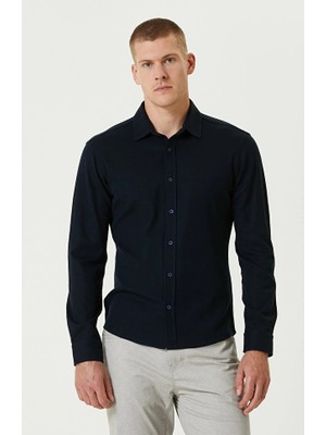 Network Navy Mercerized Knit Shirt