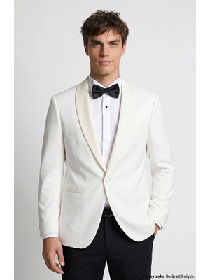 Network Off-White Wool Tuxedo Jacket