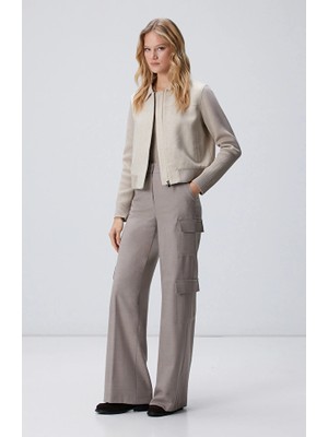 Network Beige Wool Blend Pants