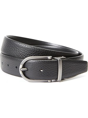 Network Black Men's Leather Belt