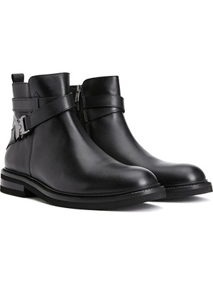Network Black Men's Leather Boots