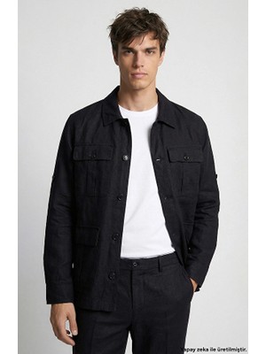 Network Black Linen Jacket