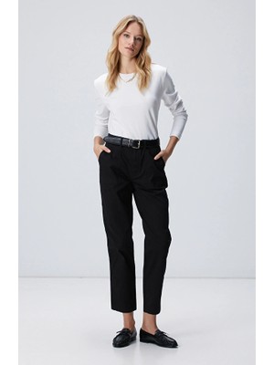 Network Black Woven Casual Trousers
