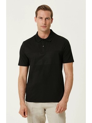 Network Black Polo Collar T-Shirt