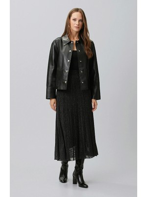 Network Black Shimmer Knit Skirt