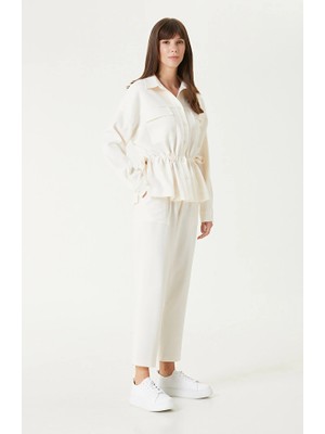 Network Off-White Elastic Waist Pants