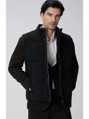 Network Black Quilted Casual Vest