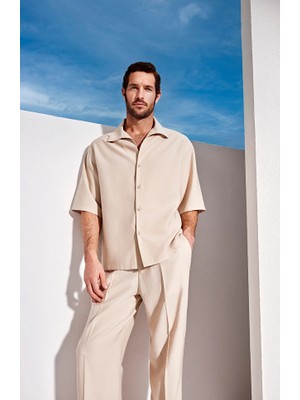 Network Beige Dobby Shirt
