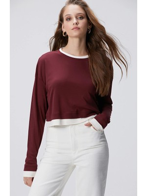 Network Burgundy Two-Tone T-Shirt