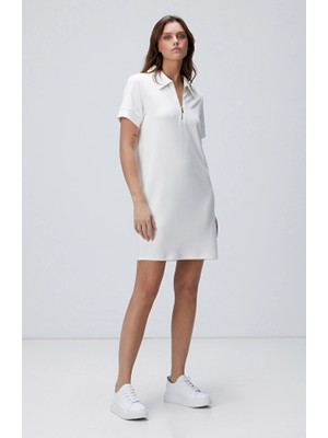 Network Off-White Polo Collar Dress