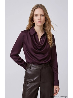 Network Plum Blouse