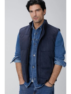 Network Navy Quilted Casual Vest