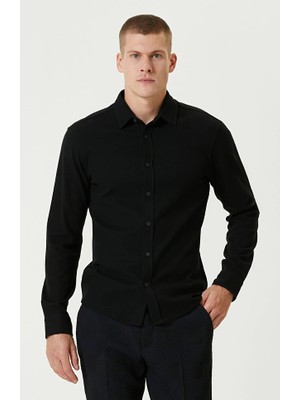Network Black Mercerized Knit Shirt