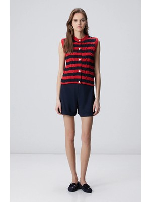 Network Navy Waist Accessory Detail Shorts