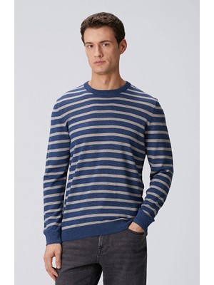 Network Indigo Striped Knit Sweater