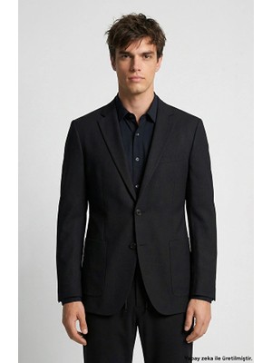 Network N-Tech Black Textured Blazer