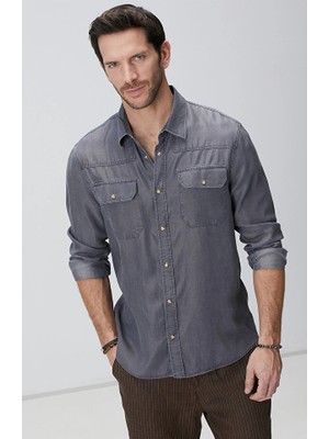 Network Grey Non-Denim Shirt
