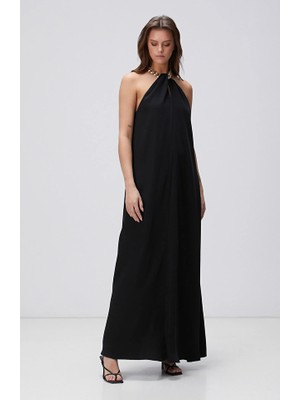 Network Black Maxi Evening Dress