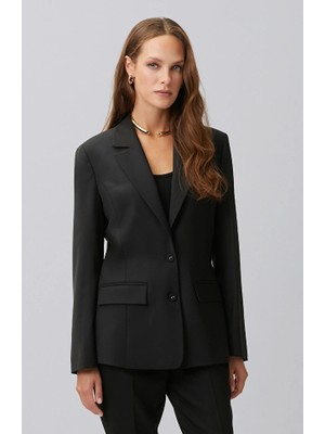 Network Black Wool Blend Blazer