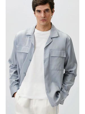 Network Blue Comfort Lyocell Blend Shirt