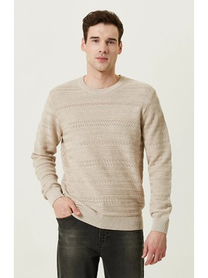 Network Beige Patterned Knit Sweater